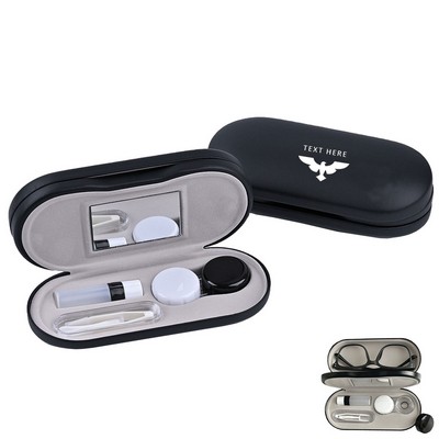 Durable Leather Dual Layer Eyeglass Case with Compression Resistance