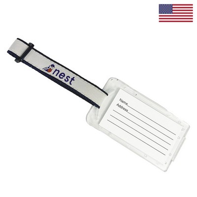 3/4" Woven Luggage Tag - "Elite" Weave