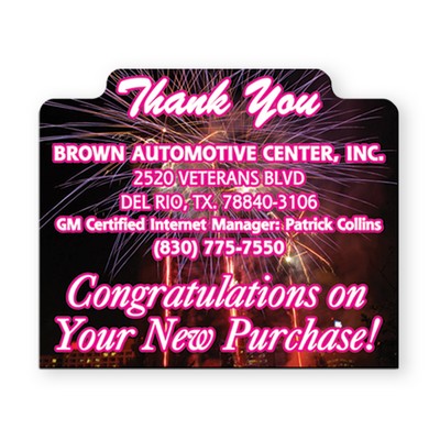 2.5"X3" Thank You Stock Vinyl Magnet - 20mil