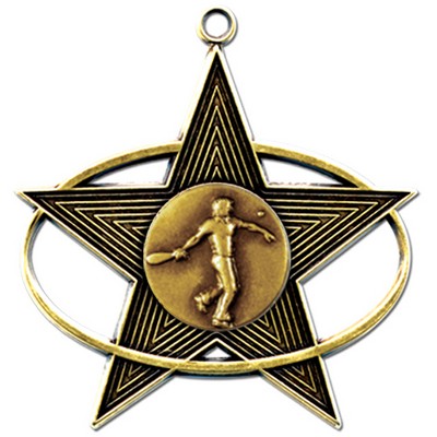 Stock All-Star 3" Medal- Racquetball