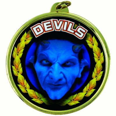 2 ¼" TM Series Academic Medal w/Blue Devils Mascot Mylar Insert