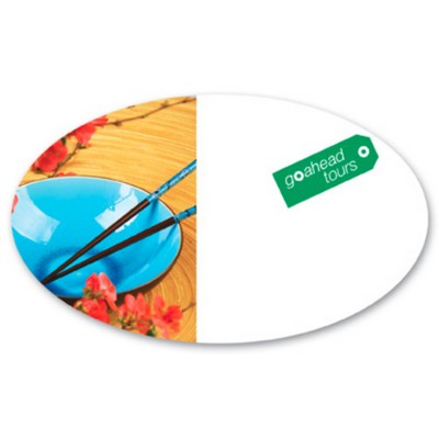 Full Color 50 Mil Name Badge (3"X5") Oval - No Personalization