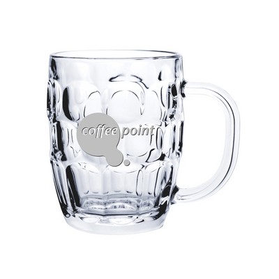 20 oz Glass Barrel Beer Mug (Deep Etch)
