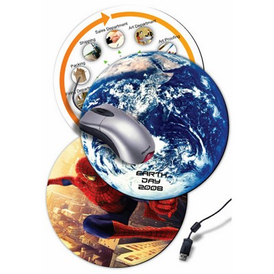 Round Mouse Pad (8" Diameter x 1/16" Thickness)