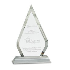 8½" Tall Crystal Diamond on Clear Pedestal Base