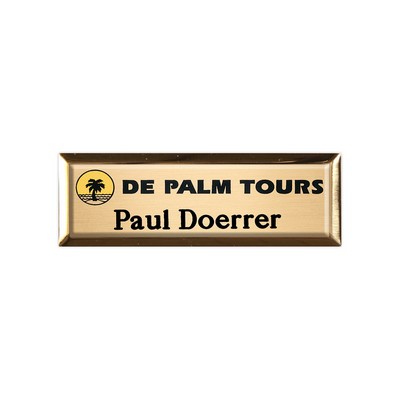 New York Executive Metal Name Badge (Standard Size 1" x 3")