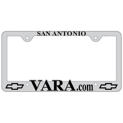 Raised Letter Chrome Plated Plastic License Plate Frames