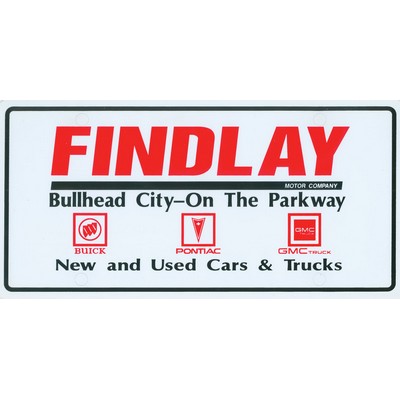 0.40 License Plate Insert w/Three Color Imprinting