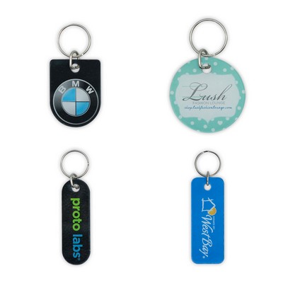 USA Made Acrylic Key Tag, Custom Shape Small (1-5 Sq. Inches)