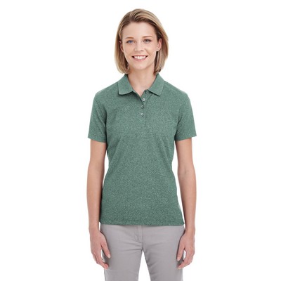 ULTRACLUB Ladies' Heathered Piqué Polo