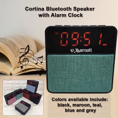 Cortina Bluetooth Speaker with an Alarm Clock with Amazing Sound - Teal No Extra Tariff