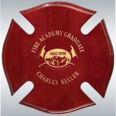 Rosewood Piano Finish Maltese Cross Plaque (12" x 12")