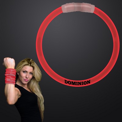 8 Inch Red Glow Bracelets - PRINTED