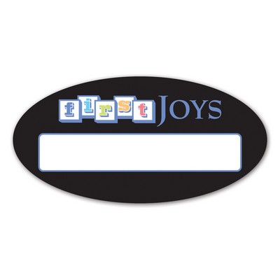 Full Color 50 Mil Name Badge (1.5"X3") Oval - No Personalization