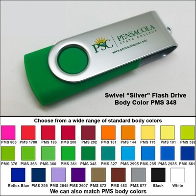 Swivel Flash Drive - 128MB Memory - Body PMS 348