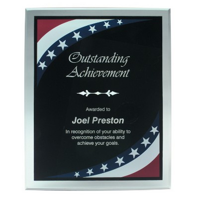 Stars & Stripes Border Clear-Plaque Acrylic (7" x 9")