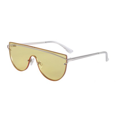 Sunglasses - Yellow Lenses - Silver Frames