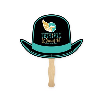 Full Color Derby Hat Shape Sandwich Fan