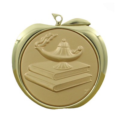 Lamp Of Learning Apple Medal