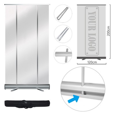 47-1/4" Clear Protective Shield Roller Banner Stand