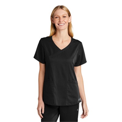 Wink Women's Premiere Flex Mock Wrap Top
