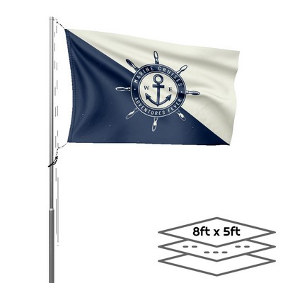 Double-Sided Dye Sublimation 3-Layer 8' x 5' Flag