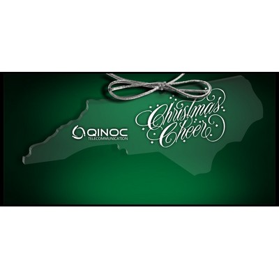 North Carolina Budget Ornament in Clear Acrylic