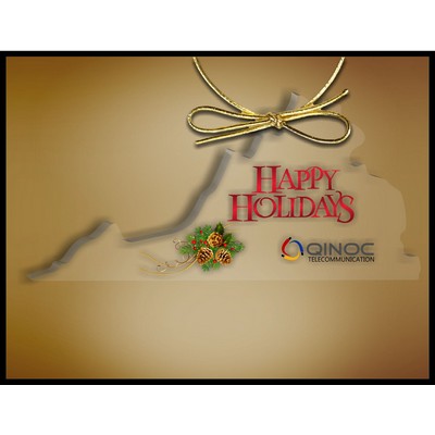 Virginia Ornament in Clear Acrylic