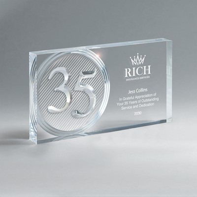 35 Years Anniversary Recognition Award (Clear)