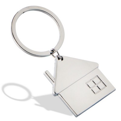 House Shaped Metal Realtor Keychain