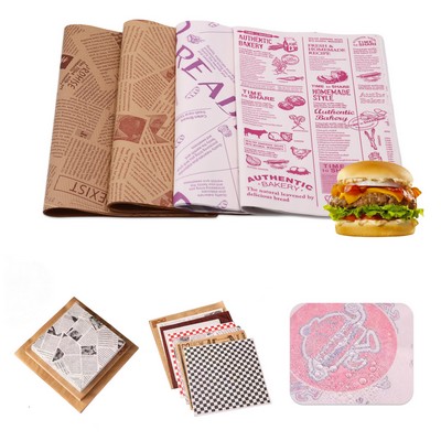 12 inches Custom Food Wrap Paper MOQ1000