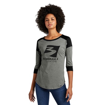 New Era Women's Heritage Blend 3/4-Sleeve Baseball Raglan Tee