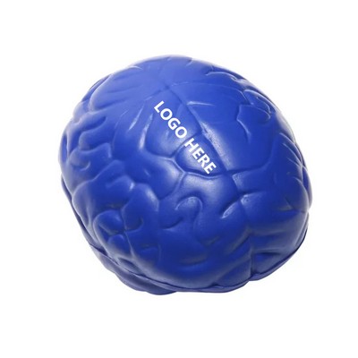 Brain Stress Ball w/ Custom Logo Textured PU Stress Reliever