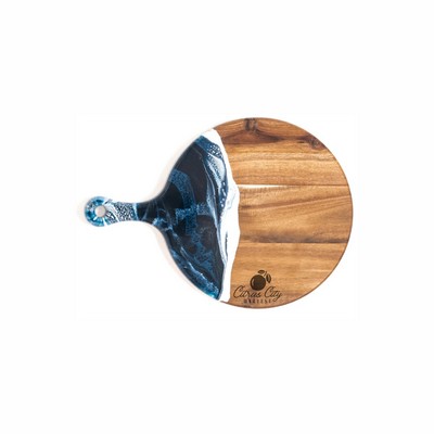 Acacia Cheese Paddle Navy White Metallic