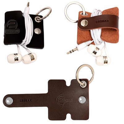 LeemanÂ™ Genuine Leather Cord Organizer with Snap