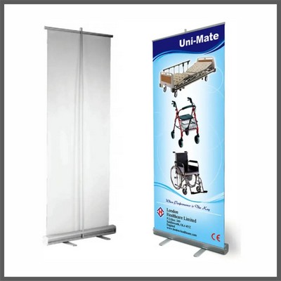 Retractable banner fully sublimated 31.5 x 79"