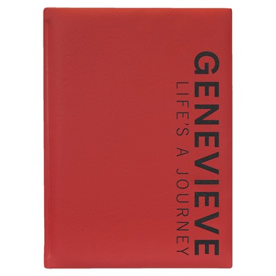7" x 9 3/4" Red Leatherette Journal-Lined Paper