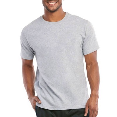 Men's Crew Neck T-Shirts - 2X, Heather Gray (Case of 10)
