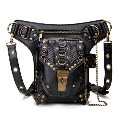 PU Leather Punk Retro Motorcycle Crossbody Bag