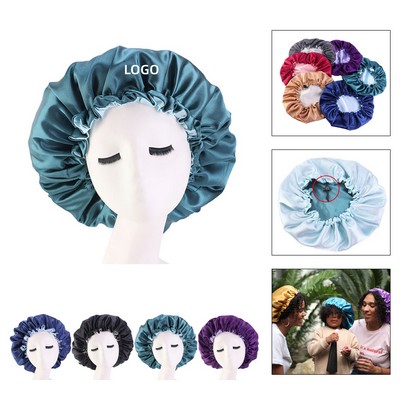 Double Layer Satin Bonnet Silk for Sleeping