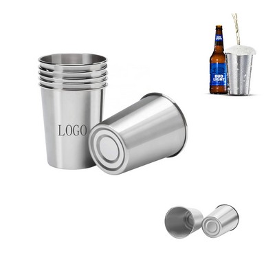 12oz Stainless Steel Pint Cup Shatterproof Drinking Glasses