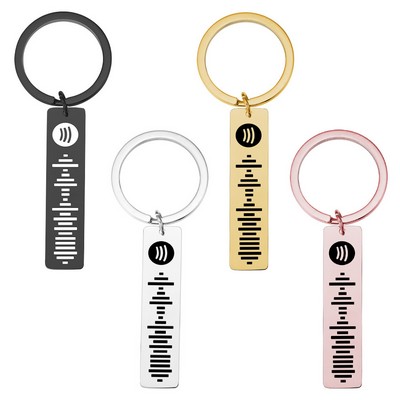 Personalised Song Code Keyring Keychain