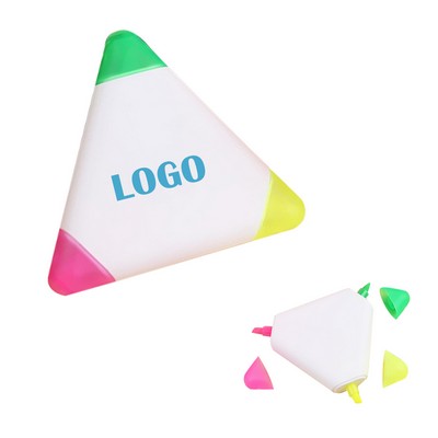 Highlighter Pen Fine Chisel Tip Triangle Shaped Stylish
