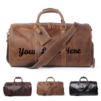 Leather Weekend Duffel Bag