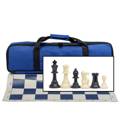 Travel Tournament Chess Set, 20" Board, Chess Bag, 3.75" King