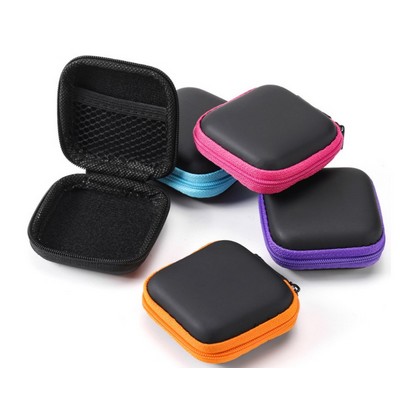 Square Hard Eva Earbud Carrying Case