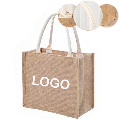 Handle Jute Tote Bag