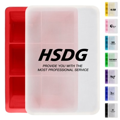 6 Flexible Silicone Ice Cube Trays