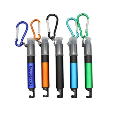 4-In-1 LED Stylus Pen With Carabiner