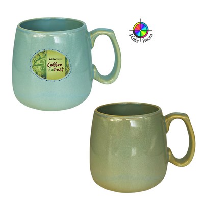 15 Oz. Antique Sage Heirloom Reaction Glaze Mug - Dishwasher Safe - Full Color Process